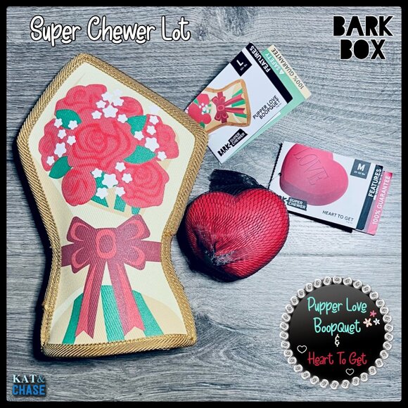 Pupper Love Barkbox M/L Flower Boopquet & Heart to Get Super Chewer Flower Large - Picture 5 of 12
